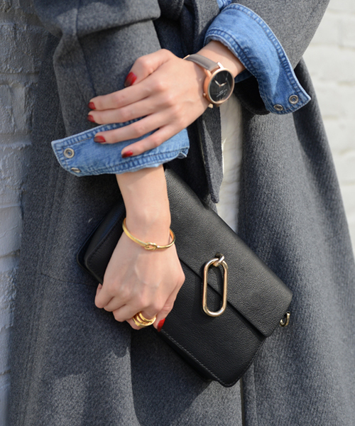 PAPILLONNER（パピヨネ）の「ウールカルゼガウンコート（その他アウター・レディース・ブラック/グレー・MEDIUM）」の16枚目の写真