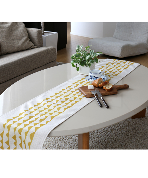 Jubilee（ジュビリー）の「天然リネン 北欧デザイン テーブルランナー（ランチョンマット/テーブルウェア・レディース・ホワイト/ライトブルー/ベージュ/グレー/ブルー/グリーン/モスグリーン/マスタード/ホワイト×グレー/パープル・FREE）」の10枚目の写真