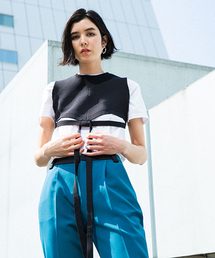 TAN リブショートトップス 楽天市場】【OUTLET SALE】トップス《アシメボタンレイヤード