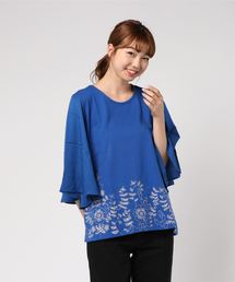 NUEVO BLANCA/ヌエヴォブランカ フラワー刺繍プルオーバー