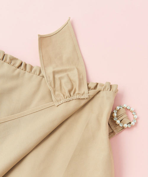 OLIVE des OLIVE（オリーブデオリーブ）の「ビジューバックル付きスカート（スカート・レディース・ブラック/ベージュ/レッド・FREE）」の7枚目の写真