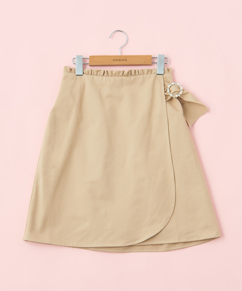 OLIVE des OLIVE（オリーブデオリーブ）の「ビジューバックル付きスカート（スカート・レディース・ブラック/ベージュ/レッド・FREE）」の21枚目の写真