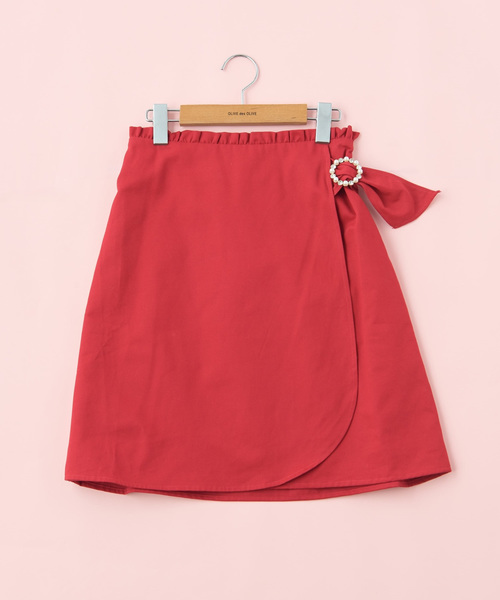 OLIVE des OLIVE（オリーブデオリーブ）の「ビジューバックル付きスカート（スカート・レディース・ブラック/ベージュ/レッド・FREE）」の20枚目の写真