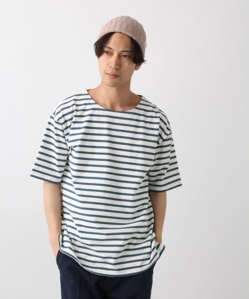 RAGEBLUE（レイジブルー）の「USAコットンバスクボーダー/796029（Tシャツ/カットソー・メンズ・ネイビー/その他/ブルー/ベージュ・MEDIUM/SMALL/LARGE）」の4枚目の写真