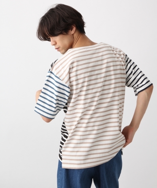 RAGEBLUE（レイジブルー）の「USAコットンバスクボーダー/796029（Tシャツ/カットソー・メンズ・ネイビー/その他/ブルー/ベージュ・MEDIUM/SMALL/LARGE）」の7枚目の写真