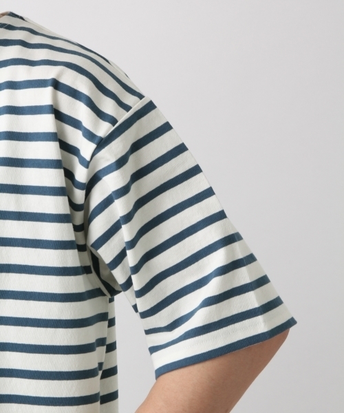 RAGEBLUE（レイジブルー）の「USAコットンバスクボーダー/796029（Tシャツ/カットソー・メンズ・ネイビー/その他/ブルー/ベージュ・MEDIUM/SMALL/LARGE）」の11枚目の写真