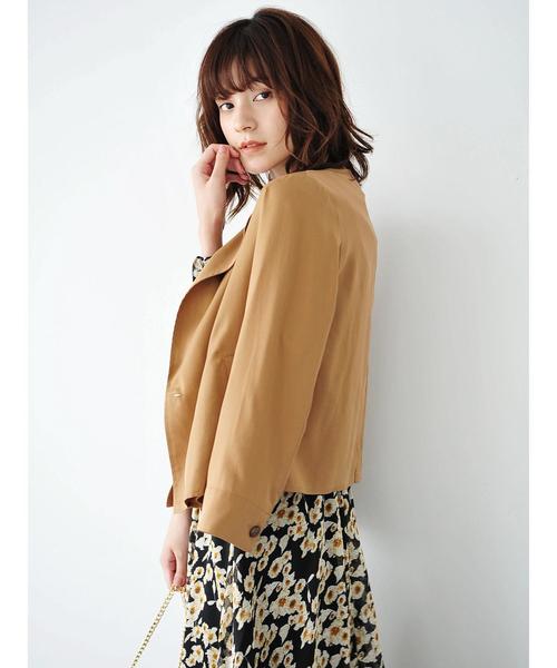 YECCA VECCA(イェッカヴェッカ)の「金釦リヨセルジャケット(ミリタリージャケット・レディース・ブラック/キャメル・FREE)」の6枚目の写真