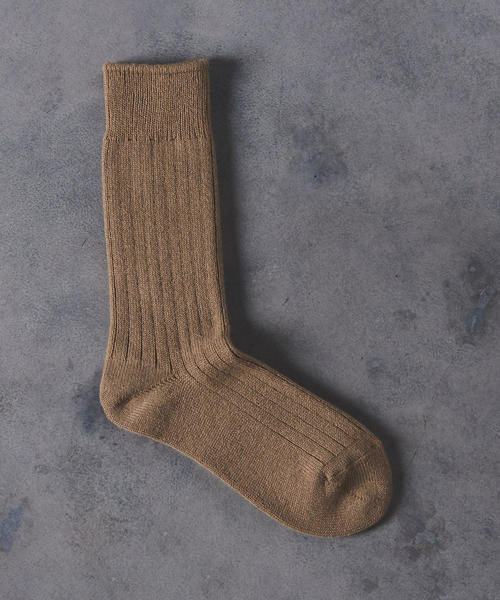 ROTOTO（ロトト）の「＜RoToTo（ロトト）＞ CO/WO RIB SOCKS（ソックス/靴下・メンズ・ホワイト/ワインレッド/ダークグリーン/ブラック/ベージュ/オレンジ・MEDIUM）」の3枚目の写真
