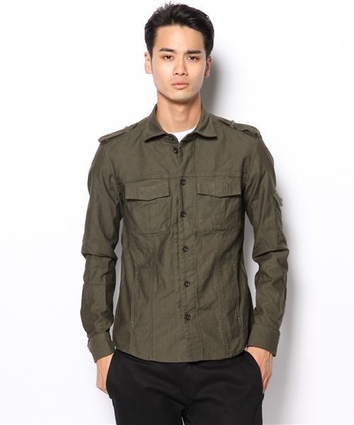 HAMNETT(ハムネット)の「【HAMNETT】 ミリタリークロスオフィサー / ジャッケット(その他アウター・メンズ・カーキ/オリーブ・M/L/AL)」の2枚目の写真