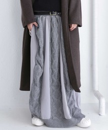 異素材切替スカート