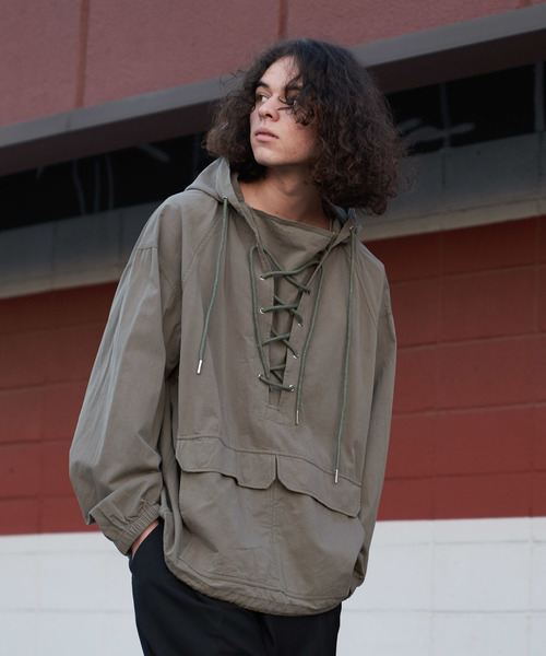 Revo.(レボ)の「Revo. ミリタリー アノラックパーカー(ミリタリージャケット)」|オリーブ