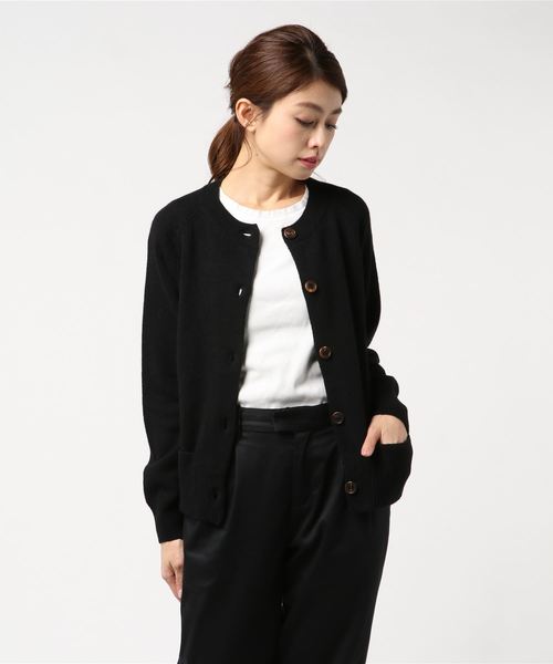 MARGARET HOWELL（マーガレットハウエル）の「WOOL CASHMERE KNIT（カーディガン/ボレロ・レディース・ブラック/イエロー/ナチュラル・2）」の11枚目の写真