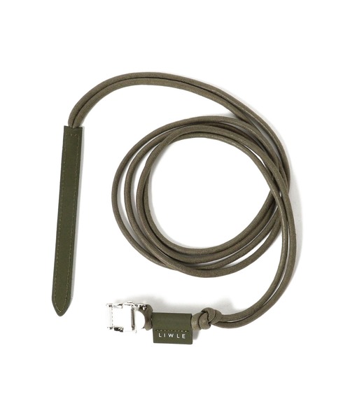 International Gallery BEAMS（インターナショナルギャラリービームス）の「LIWLE × IG / 別注 ロングコード ベルト（ベルト・メンズ・ブラック/ホワイト/オリーブ/ブラック系その他2/ダークブラウン・ONE SIZE）」の5枚目の写真