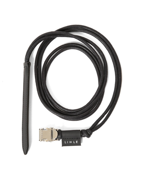 International Gallery BEAMS（インターナショナルギャラリービームス）の「LIWLE × IG / 別注 ロングコード ベルト（ベルト・メンズ・ブラック/ホワイト/オリーブ/ブラック系その他2/ダークブラウン・ONE SIZE）」の4枚目の写真