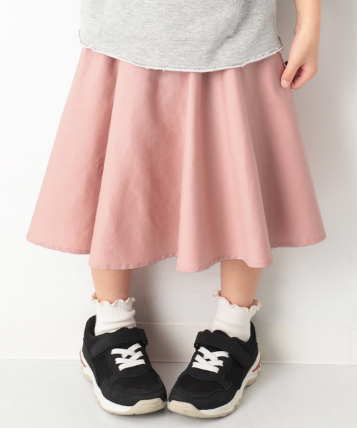 devirock（デビロック）の「ナイロンベルト付き膝下スカート（スカート・キッズ・ベージュ/ネイビー/カーキ/スモークピンク/スミクロ/テラコッタ・110cm/100cm/120cm/130cm/140cm/150cm/160cm）」の6枚目の写真