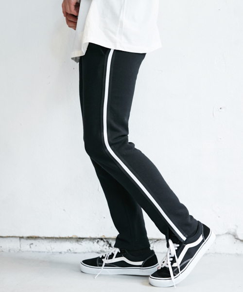 PairPair(ペアペア)の「裏起毛ライン入りパンツ(その他パンツ・メンズ・ブラック・MEDIUM/LARGE)」の2枚目の写真