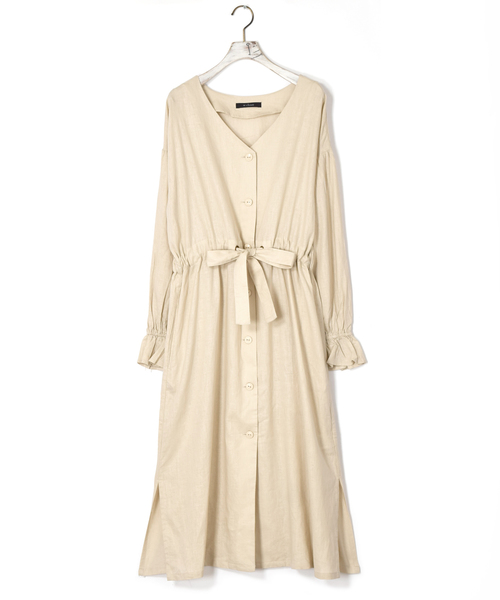 w closet（ダブルクローゼット）の「麻レーヨン羽織ワンピース（ワンピース・レディース・ネイビー/ピンク系その他/サンドベージュ/ライトベージュ/モカ/レンガ/ラベンダー/ベージュ・FREE）」の18枚目の写真