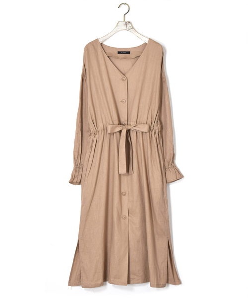 w closet（ダブルクローゼット）の「麻レーヨン羽織ワンピース（ワンピース・レディース・ネイビー/ピンク系その他/サンドベージュ/ライトベージュ/モカ/レンガ/ラベンダー/ベージュ・FREE）」の17枚目の写真