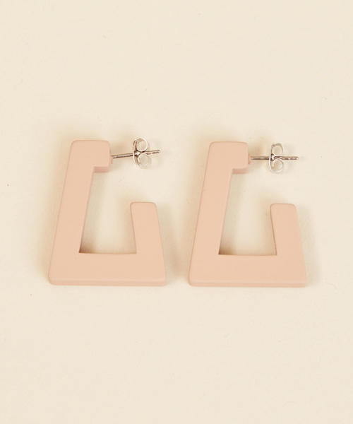 BEAUTY&YOUTH UNITED ARROWS（ビューティーアンドユースユナイテッドアローズ）の「BY∴ カラーブロックビッグピアス о（ピアス（両耳用）・レディース・レッド/コバルトブルー/ベージュ/イエロー・FREE）」の7枚目の写真