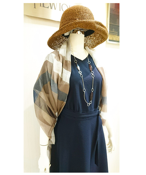 セール ワンピース サッカーライトストレッチ ウエストマークワンピース ワンピース ワンピース Newyorker ニューヨーカー のファッション