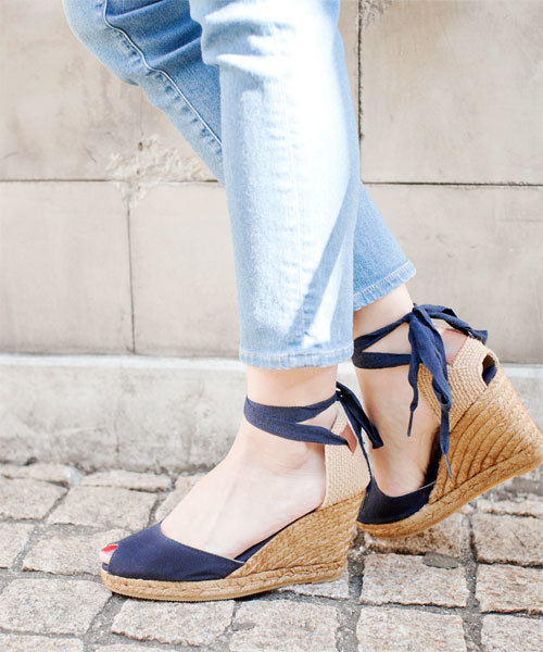 NANO universe（ナノユニバース）の「GAIMO/別注オープントゥキャンバスエスパ（サンダル・レディース・ブラック/グレー/ベージュ/ネイビー・35/36/37/38）」の4枚目の写真