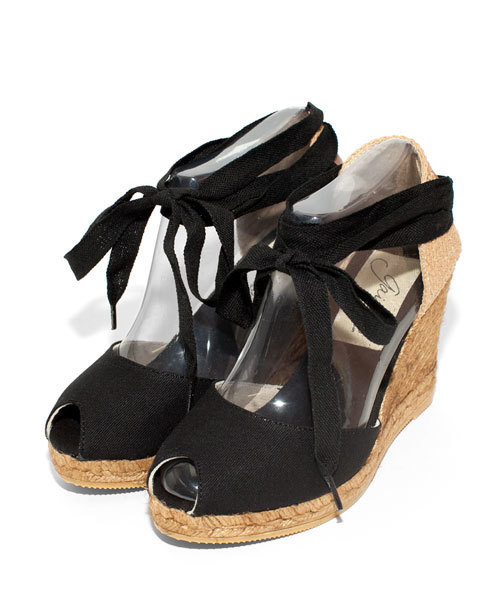 NANO universe（ナノユニバース）の「GAIMO/別注オープントゥキャンバスエスパ（サンダル・レディース・ブラック/グレー/ベージュ/ネイビー・35/36/37/38）」の7枚目の写真