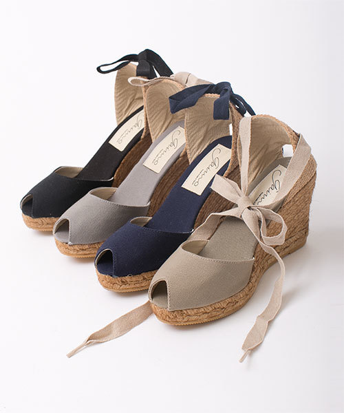 NANO universe（ナノユニバース）の「GAIMO/別注オープントゥキャンバスエスパ（サンダル・レディース・ブラック/グレー/ベージュ/ネイビー・35/36/37/38）」の12枚目の写真