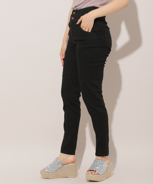 apres jour（アプレジュール）の「ハイウエストスキニーパンツ【ZOZOTOWN限定アイテム】（デニムパンツ・レディース・ブラック/インディゴブルー・SMALL/MEDIUM）」の5枚目の写真