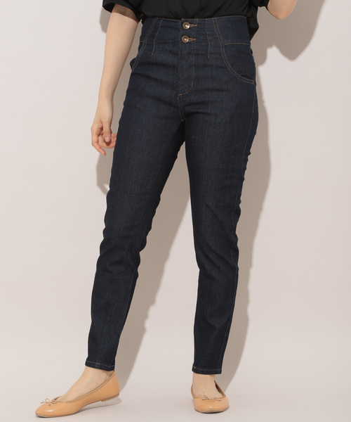 apres jour（アプレジュール）の「ハイウエストスキニーパンツ【ZOZOTOWN限定アイテム】（デニムパンツ・レディース・ブラック/インディゴブルー・SMALL/MEDIUM）」の10枚目の写真