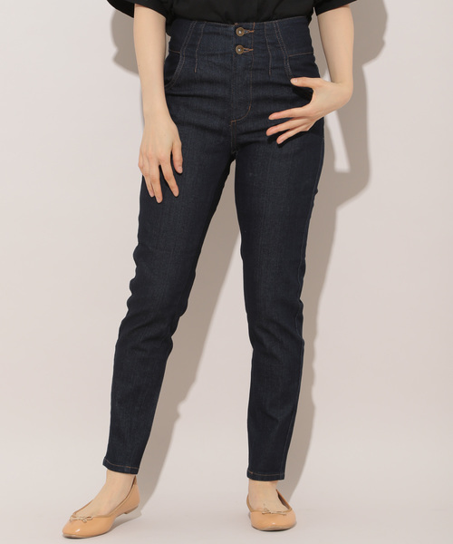 apres jour（アプレジュール）の「ハイウエストスキニーパンツ【ZOZOTOWN限定アイテム】（デニムパンツ・レディース・ブラック/インディゴブルー・SMALL/MEDIUM）」の11枚目の写真