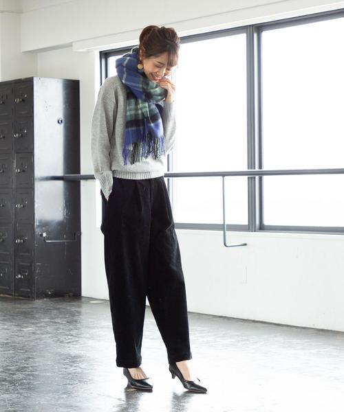 coen（コーエン）の「【ムック本掲載】USAコットンコーデュロイセミワイドタックパンツ（その他パンツ・レディース・ナチュラル/ブラック/ベージュ・MEDIUM/SMALL/LARGE）」の22枚目の写真