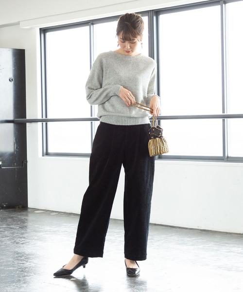 coen（コーエン）の「【ムック本掲載】USAコットンコーデュロイセミワイドタックパンツ（その他パンツ・レディース・ナチュラル/ブラック/ベージュ・MEDIUM/SMALL/LARGE）」の21枚目の写真