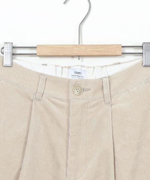 coen（コーエン）の「【ムック本掲載】USAコットンコーデュロイセミワイドタックパンツ（その他パンツ・レディース・ナチュラル/ブラック/ベージュ・MEDIUM/SMALL/LARGE）」の12枚目の写真