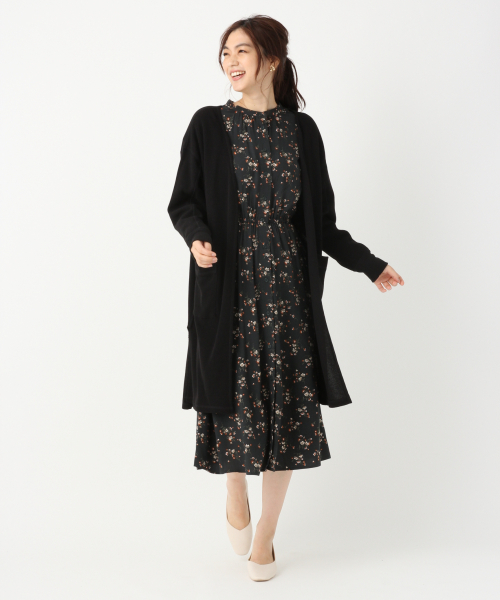 GLOBAL WORK（グローバルワーク）の「アゼカットロングカーディガン/846172（カーディガン/ボレロ・レディース・ブラック/ベージュ/オフホワイト・FREE）」の10枚目の写真