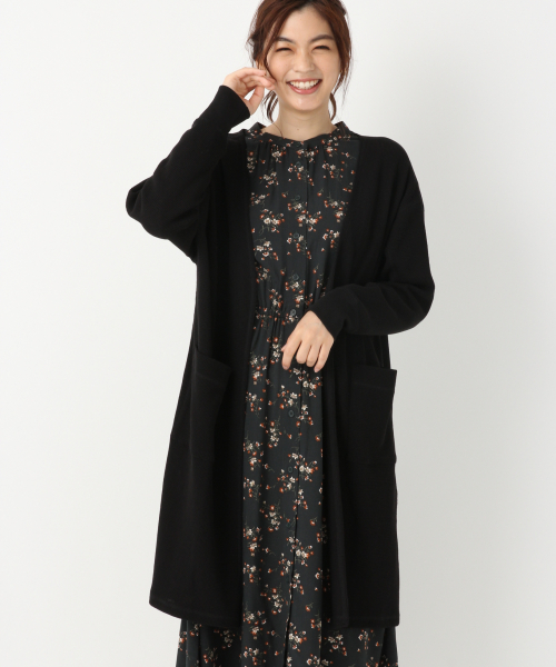 GLOBAL WORK（グローバルワーク）の「アゼカットロングカーディガン/846172（カーディガン/ボレロ・レディース・ブラック/ベージュ/オフホワイト・FREE）」の12枚目の写真