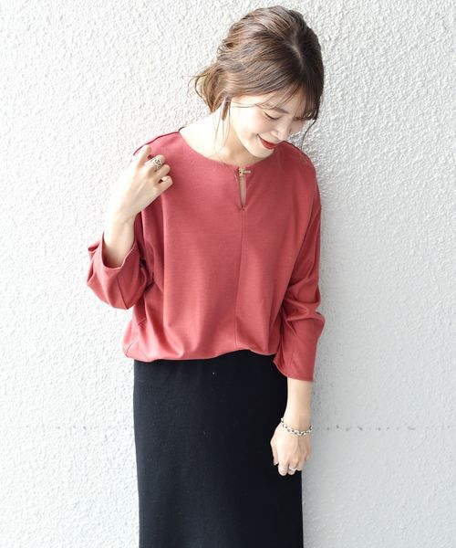 SHIPS(シップス)の「2WAYパーツロングスリーブプルオーバー(Tシャツ/カットソー・レディース・ライトグレー/ブラック/ピンク系その他・ONE SIZE)」の3枚目の写真