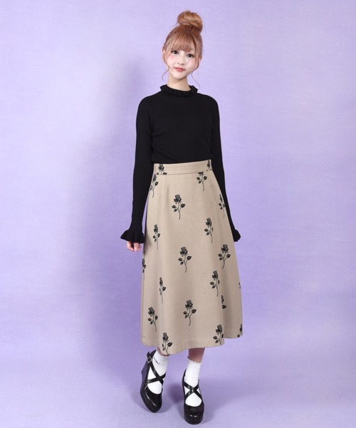 MILK(ミルク)の「ROSE JACQUARD ロング スカート(スカート MILK(ミルク)の「ROSE JACQUARD ロング スカート(スカート