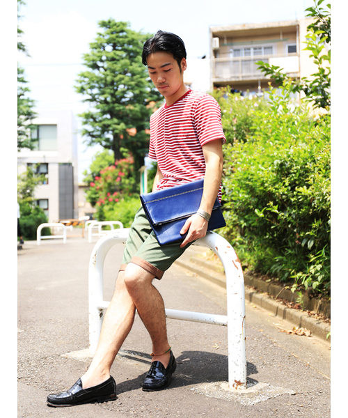 B:MING by BEAMS（ビーミングバイビームス）の「＜FINEBOYS 4月号掲載＞ビーミング by ビームス / レザークラッチバッグ（クラッチバッグ・メンズ・ホワイト/ブラック/オレンジ/ブルー/ネイビー・ONE SIZE）」の17枚目の写真