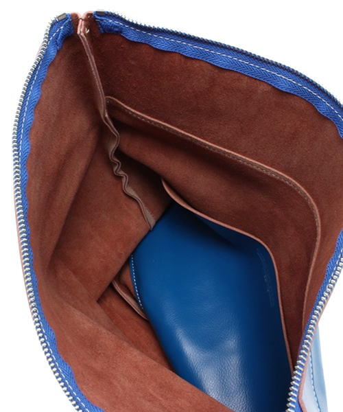 B:MING by BEAMS（ビーミングバイビームス）の「＜FINEBOYS 4月号掲載＞ビーミング by ビームス / レザークラッチバッグ（クラッチバッグ・メンズ・ホワイト/ブラック/オレンジ/ブルー/ネイビー・ONE SIZE）」の7枚目の写真