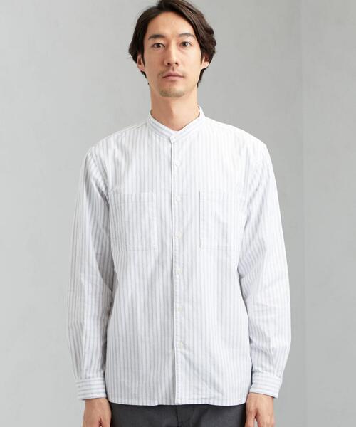 green label relaxing（グリーンレーベルリラクシング）の「SC ナチュラルフィットオックス バンドカラー LS シャツ（シャツ/ブラウス・メンズ・モカ/ブラック/ホワイト・SMALL/LARGE/X-LARGE/MEDIUM）」の15枚目の写真