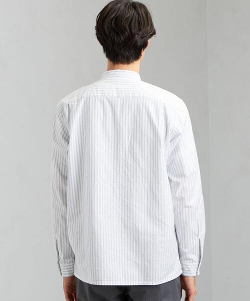 green label relaxing（グリーンレーベルリラクシング）の「SC ナチュラルフィットオックス バンドカラー LS シャツ（シャツ/ブラウス・メンズ・モカ/ブラック/ホワイト・SMALL/LARGE/X-LARGE/MEDIUM）」の13枚目の写真