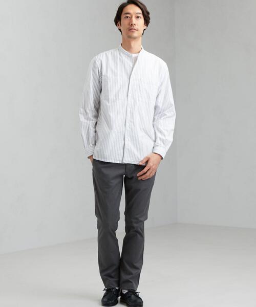 green label relaxing（グリーンレーベルリラクシング）の「SC ナチュラルフィットオックス バンドカラー LS シャツ（シャツ/ブラウス・メンズ・モカ/ブラック/ホワイト・SMALL/LARGE/X-LARGE/MEDIUM）」の18枚目の写真