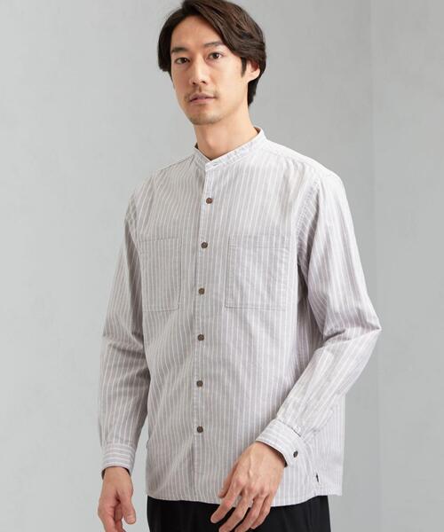 green label relaxing（グリーンレーベルリラクシング）の「SC ナチュラルフィットオックス バンドカラー LS シャツ（シャツ/ブラウス・メンズ・モカ/ブラック/ホワイト・SMALL/LARGE/X-LARGE/MEDIUM）」の17枚目の写真