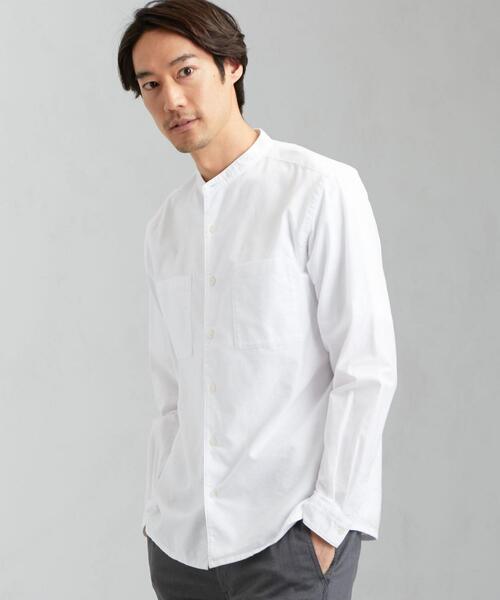 green label relaxing（グリーンレーベルリラクシング）の「SC ナチュラルフィットオックス バンドカラー LS シャツ（シャツ/ブラウス・メンズ・モカ/ブラック/ホワイト・SMALL/LARGE/X-LARGE/MEDIUM）」の16枚目の写真
