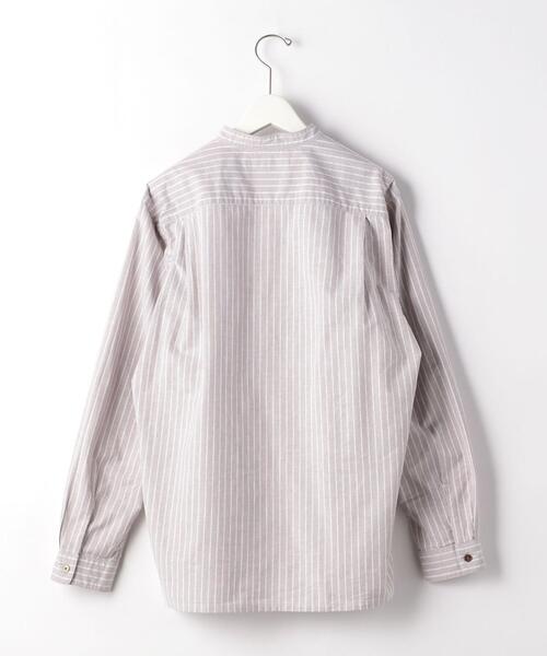 green label relaxing（グリーンレーベルリラクシング）の「SC ナチュラルフィットオックス バンドカラー LS シャツ（シャツ/ブラウス・メンズ・モカ/ブラック/ホワイト・SMALL/LARGE/X-LARGE/MEDIUM）」の6枚目の写真