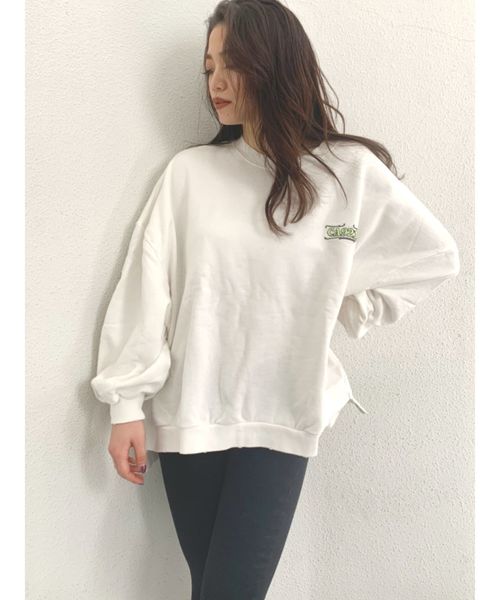 GYDA(ジェイダ)の「OLDTOWNドルマンスウェットTOPS(スウェット・レディース・ベージュ/ネイビー/カーキ/ピンク/オフホワイト・FREE)」の16枚目の写真