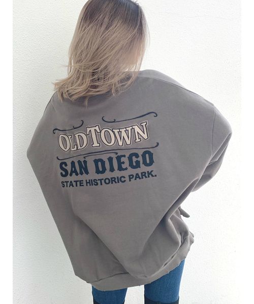 GYDA(ジェイダ)の「OLDTOWNドルマンスウェットTOPS(スウェット・レディース・ベージュ/ネイビー/カーキ/ピンク/オフホワイト・FREE)」の21枚目の写真