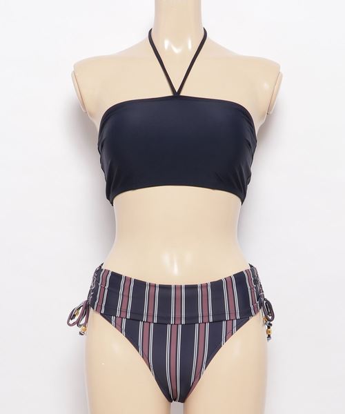 Dita（ディータ）の「【3点セット】ロンパース付きビキニセット【RT】水着（水着・レディース・ブラック/ネイビー・M/L/XL）」の14枚目の写真