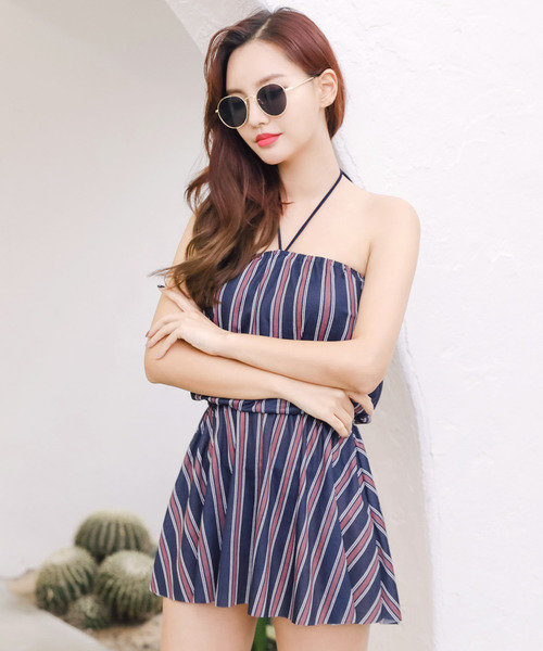 【セール】【3点セット】ロンパース付きビキニセット【RT】水着（水着）｜Dita（ディータ） 6,391円