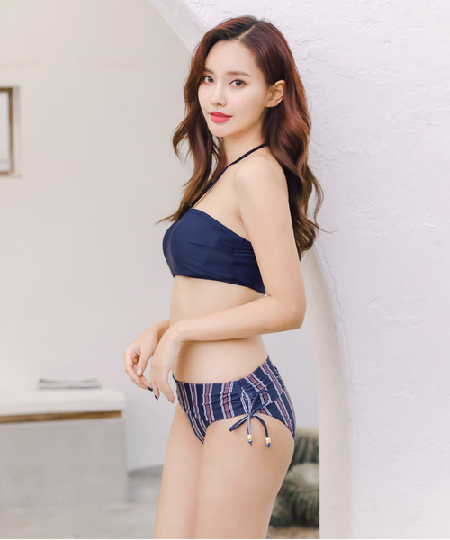 Dita（ディータ）の「【3点セット】ロンパース付きビキニセット【RT】水着（水着・レディース・ブラック/ネイビー・M/L/XL）」の9枚目の写真